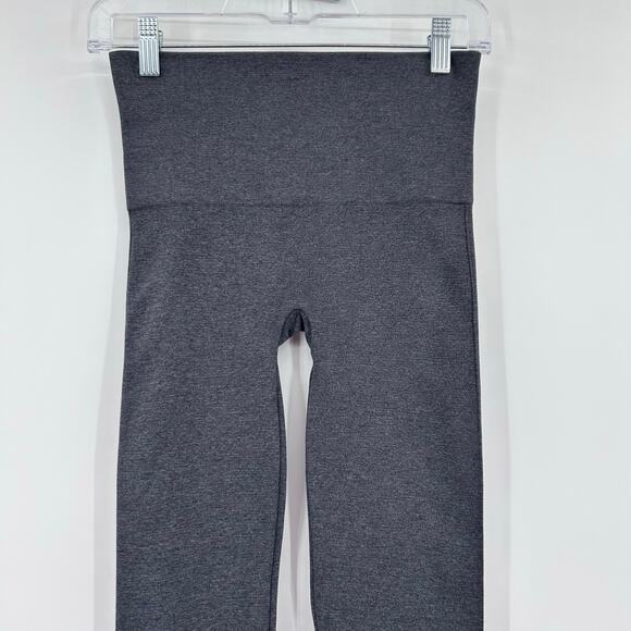 NWT SPANX Look At Me Now Seamless Leggings Charcoal Gray Shaping Womens Sz Med - Picture 9 of 12